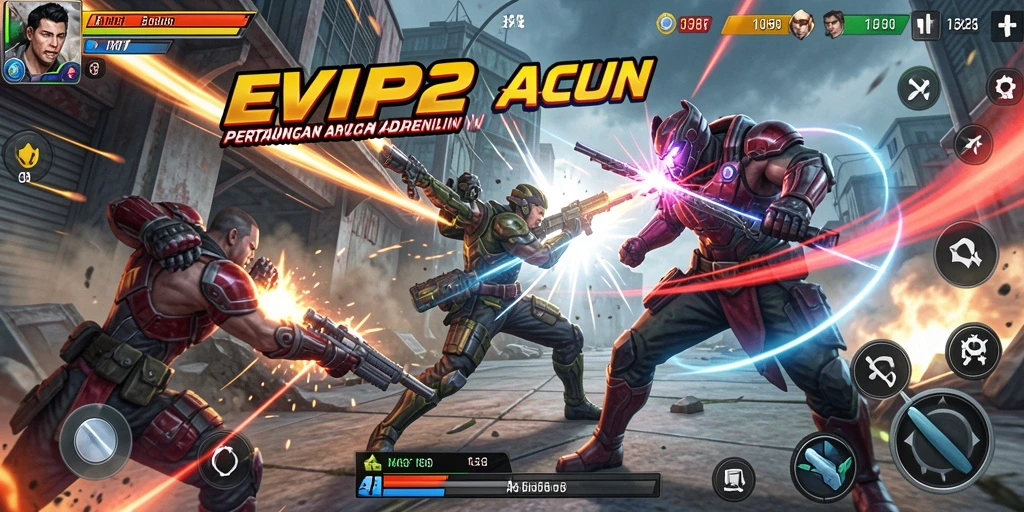 Tampilan aksi mendebarkan dalam gameplay EVIP2.