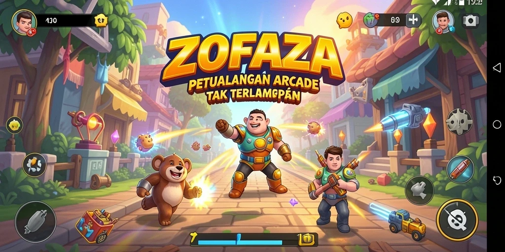 Tampilan gameplay ZOFAZA yang penuh aksi dan tantangan.